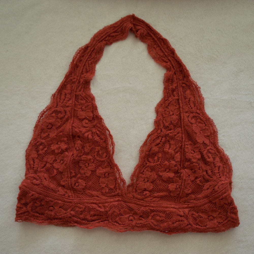 Pins & Needles Rust Orange Hatler Bralette